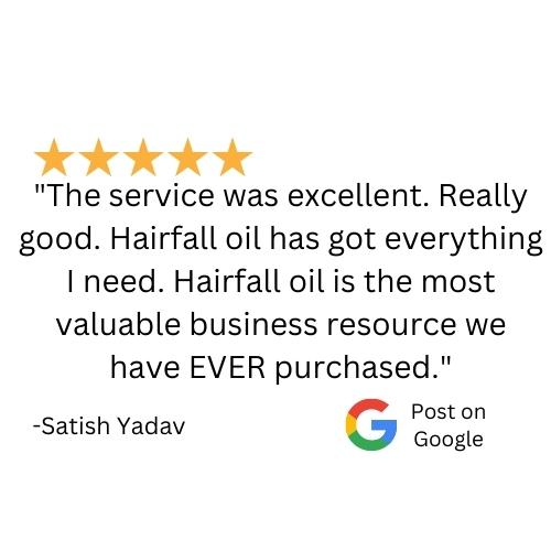 The service was excellent. Really good. Hairfall oil has got everything I need. Hairfall oil is the most valuable business resource we have EVER purchased.
